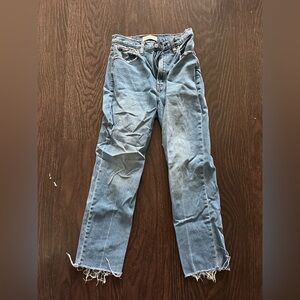 Abercrombie & Fitch Ankle Straight Ultra High Rise Curve Love